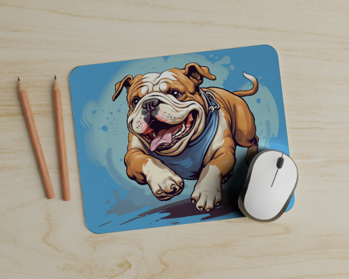 Mouse Pad - Happy Bull Dog