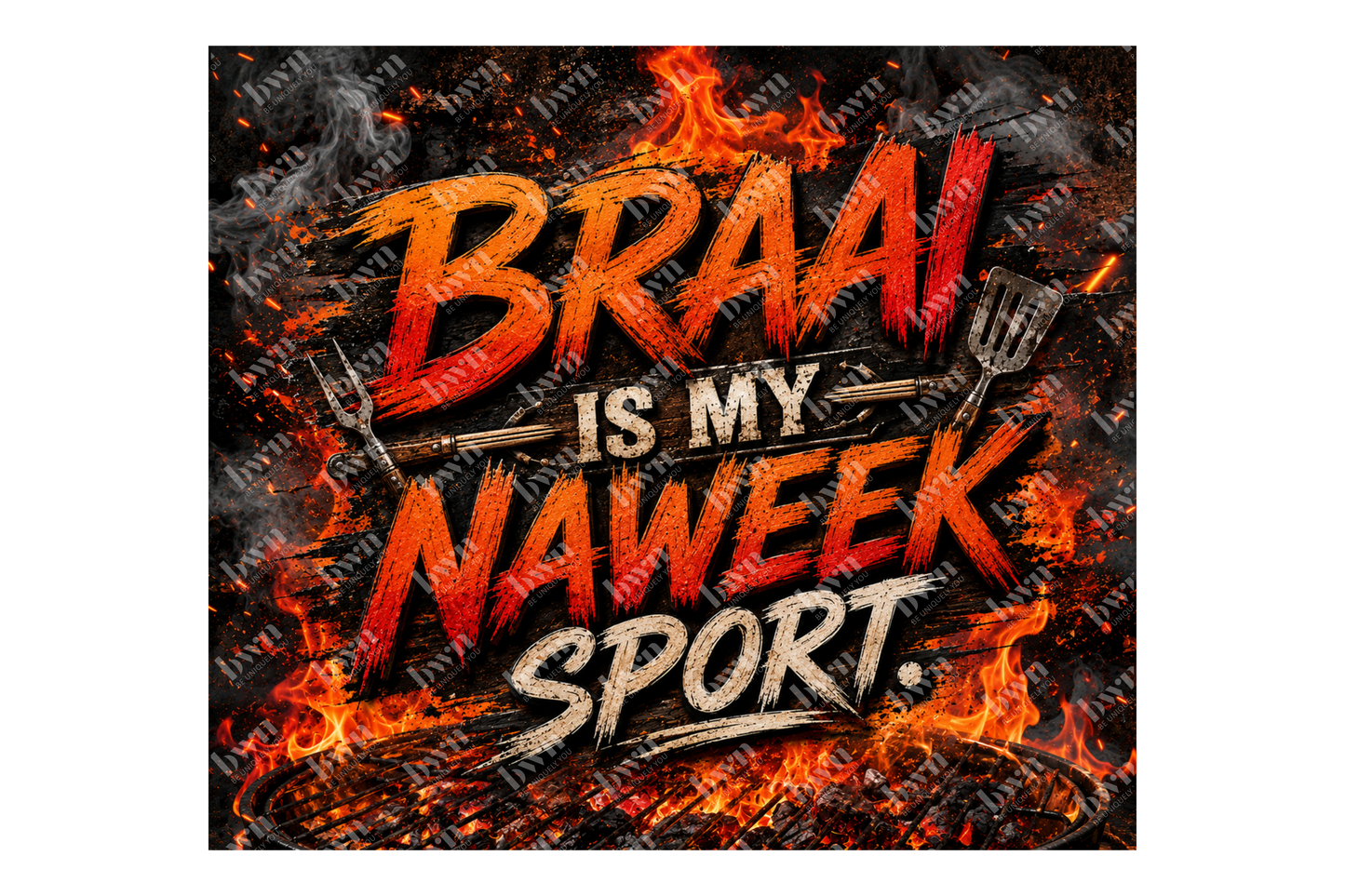 Premium 20oz Straight Tumbler Wrap Design - BraaiSA 19