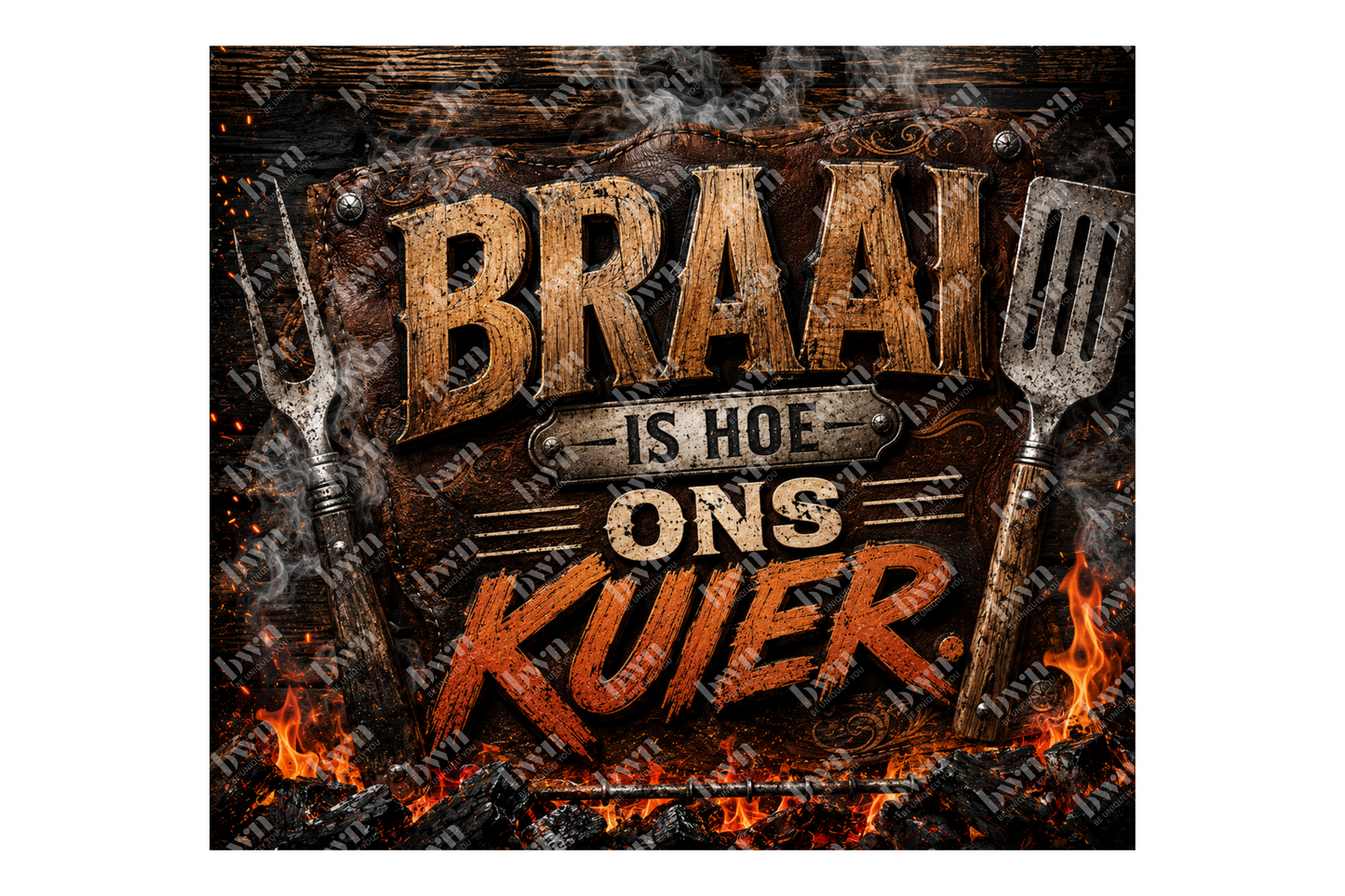 Premium 20oz Straight Tumbler Wrap Design - BraaiSA 18