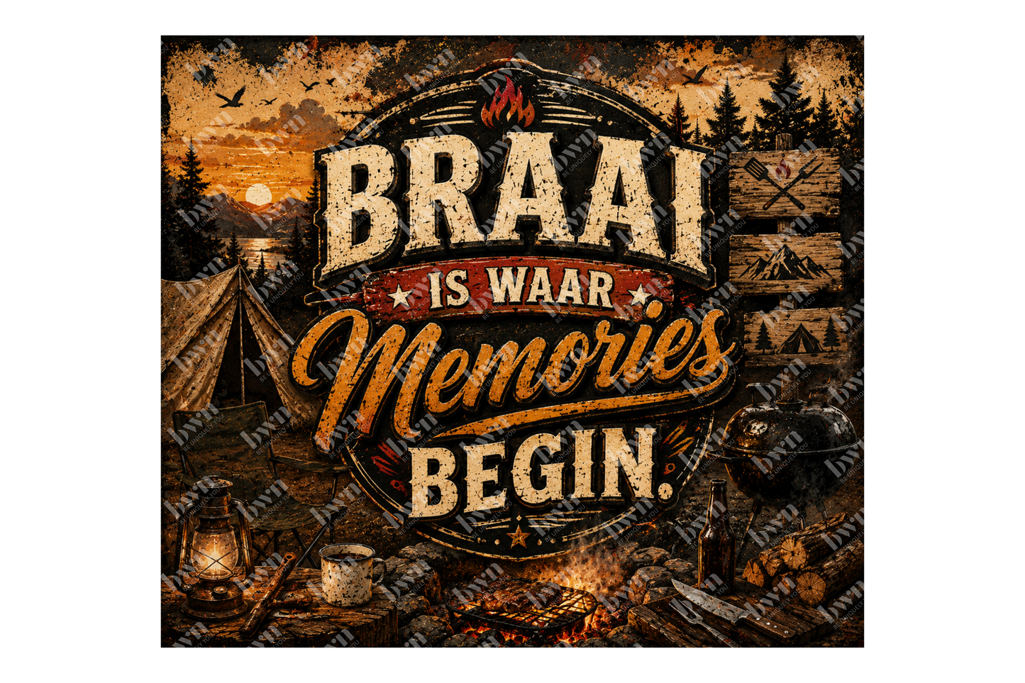 Premium 20oz Straight Tumbler Wrap Design - BraaiSA 25