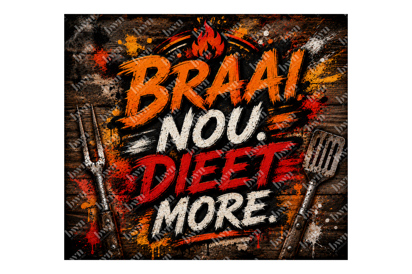 Premium 20oz Straight Tumbler Wrap Design - BraaiSA 27