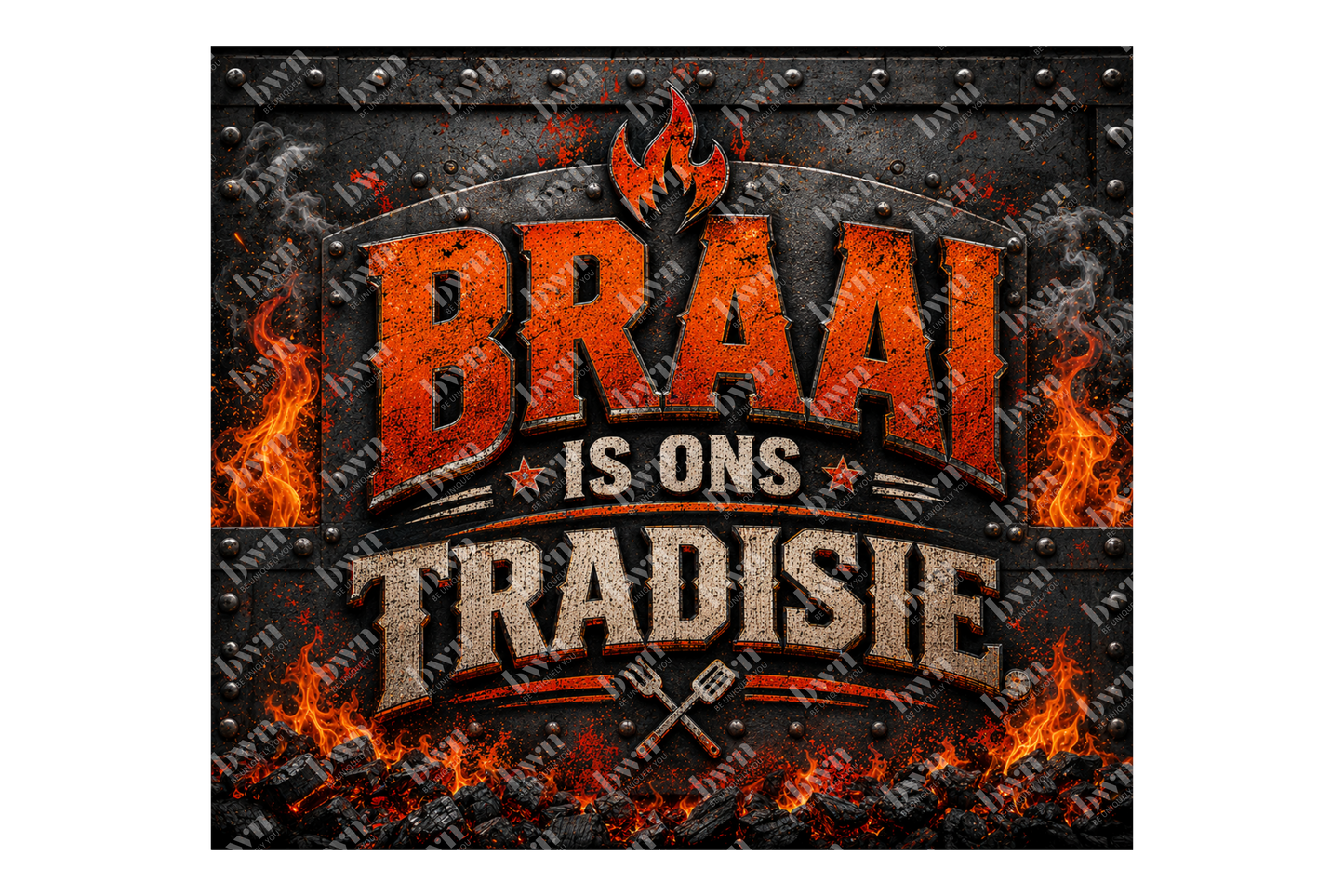 Premium 20oz Straight Tumbler Wrap Design - BraaiSA 28