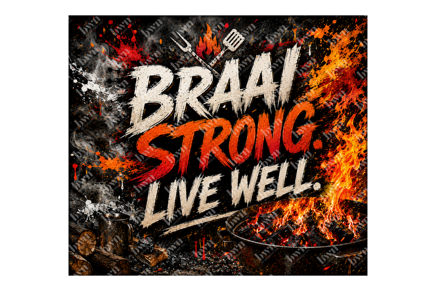 Premium 20oz Straight Tumbler Wrap Design - BraaiSA 60