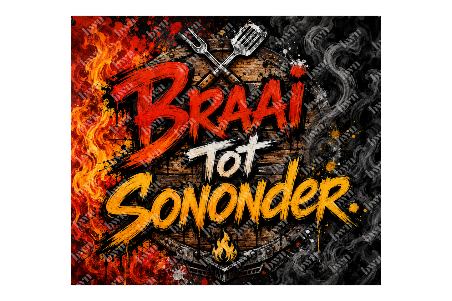 Premium 20oz Straight Tumbler Wrap Design - BraaiSA 08