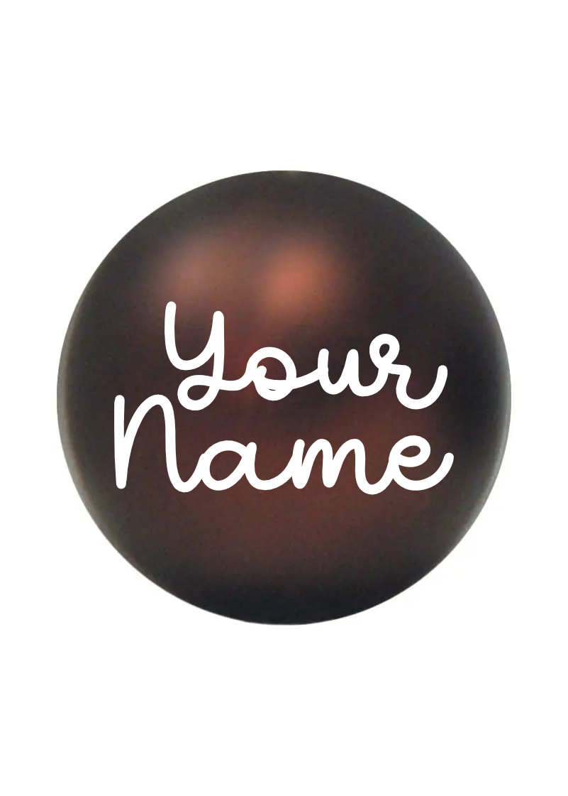 Personalised Christmas Bauble with Custom Vinyl Name
