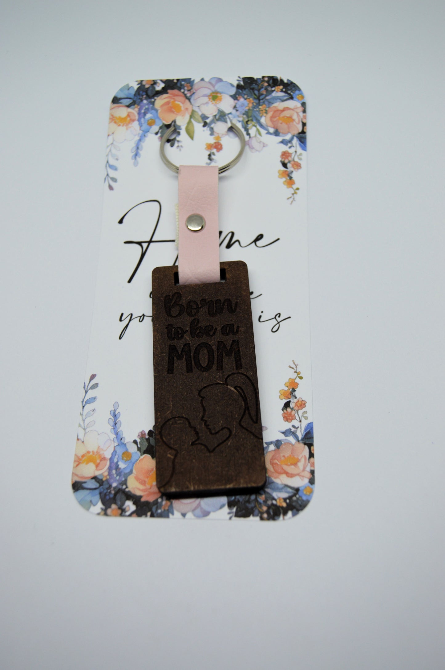 Mothers Day Photo Frame keyring with Faux leather strap 1