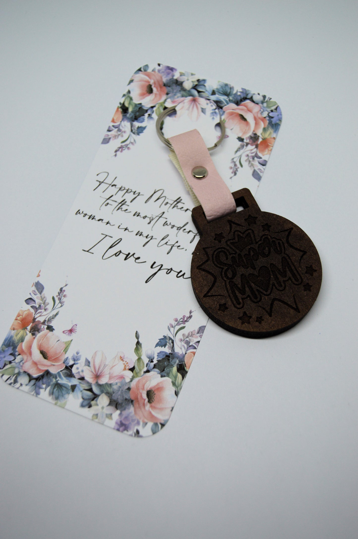 Mothers Day Photo Frame keyring with Faux leather strap 2