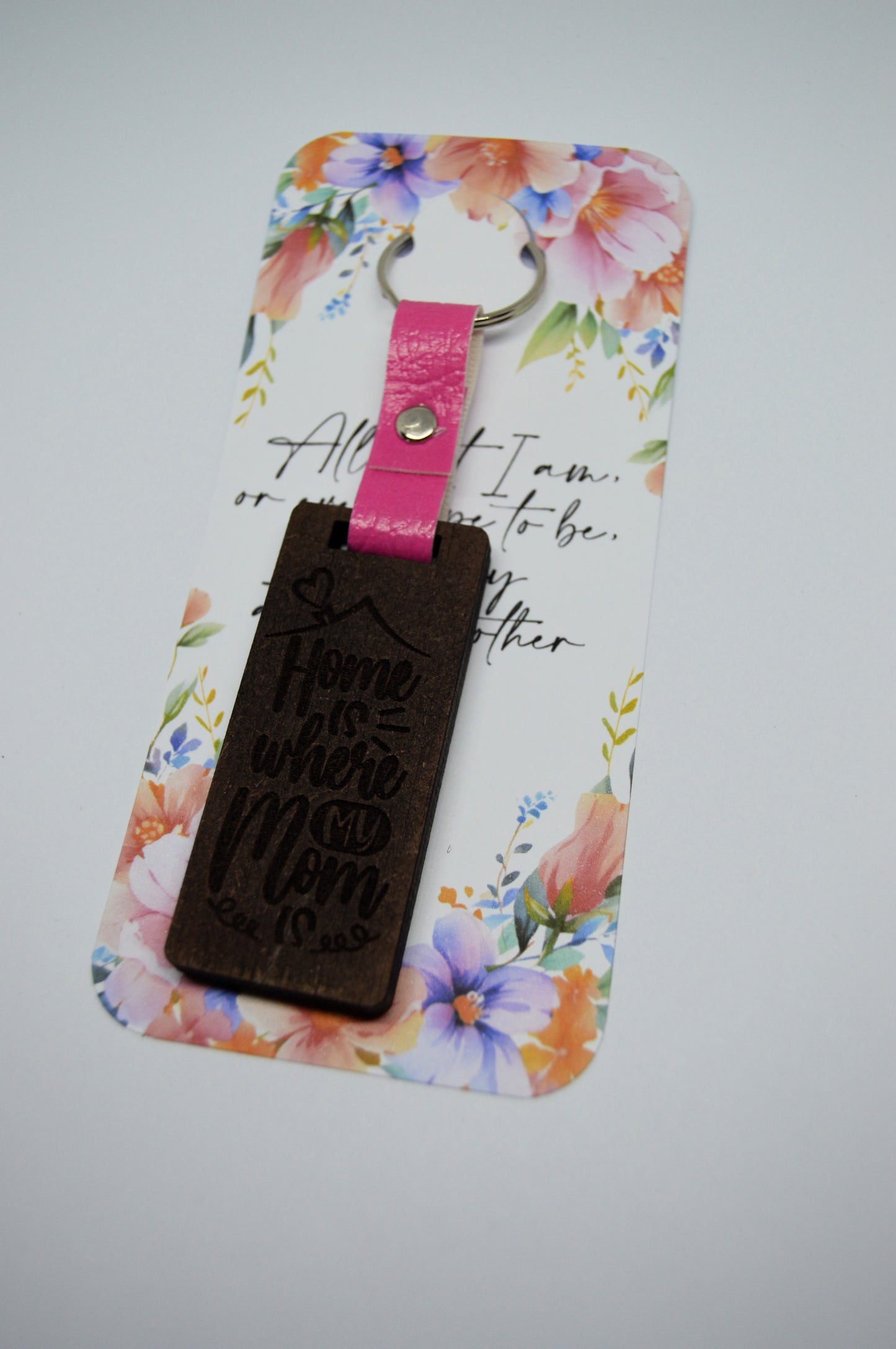Mothers Day Photo Frame keyring with Faux leather strap 5