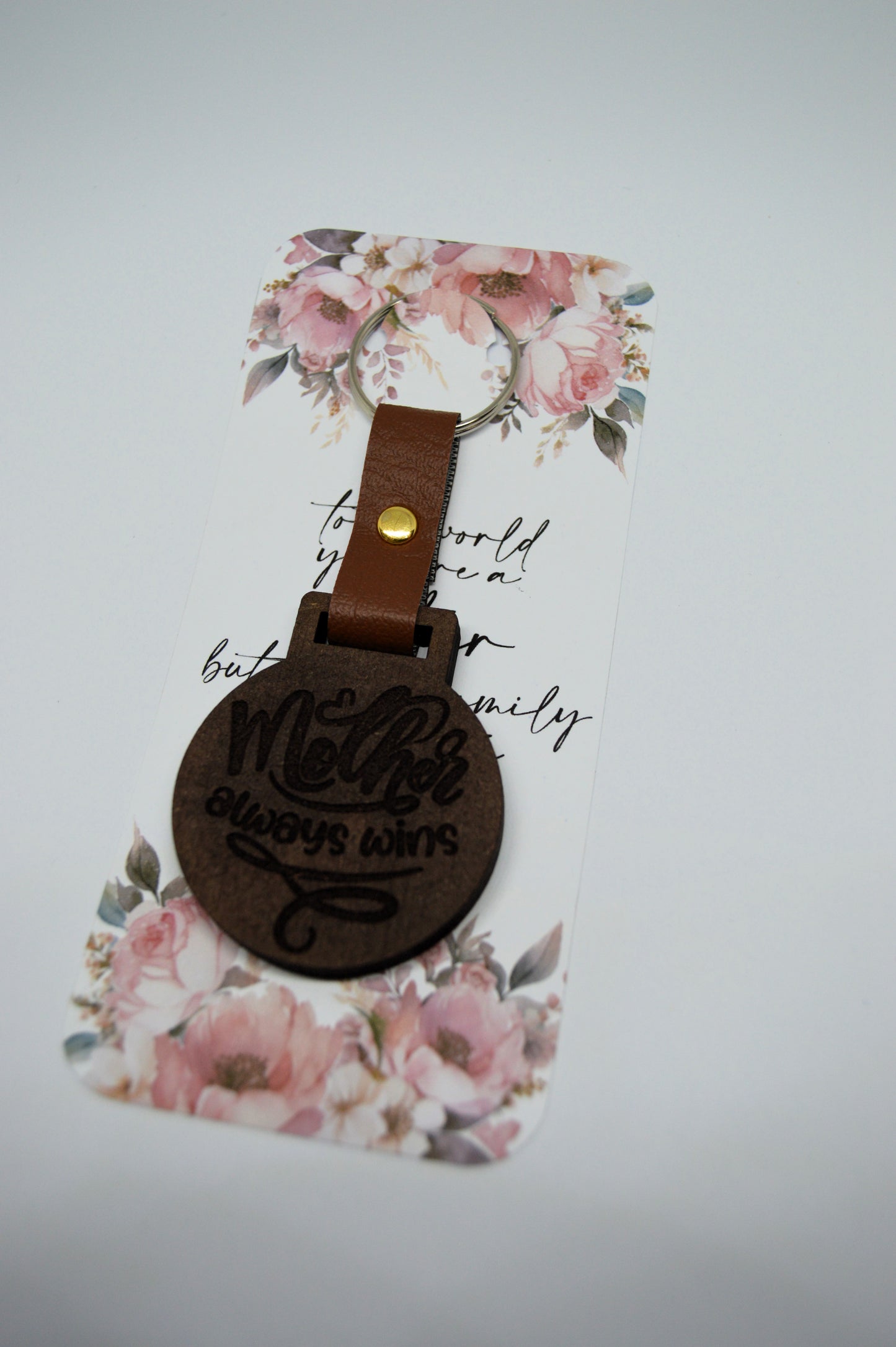 Mothers Day Photo Frame keyring with Faux leather strap 9