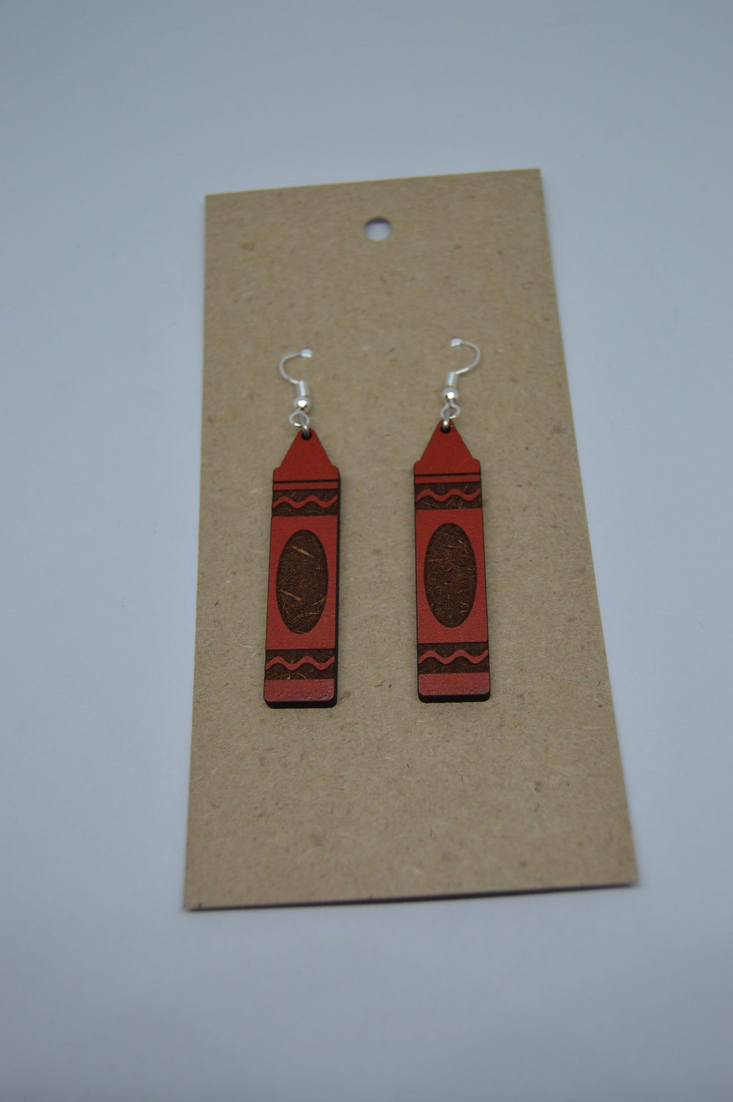 Earrings - Crayons Red