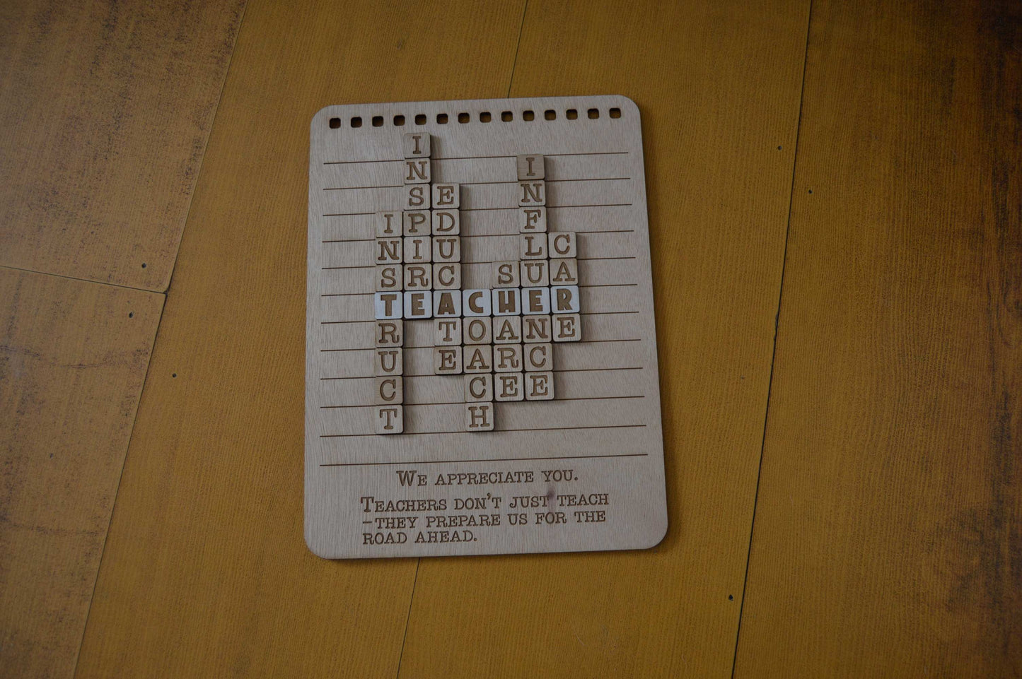 Teacher's Crossword Appreciation Sign