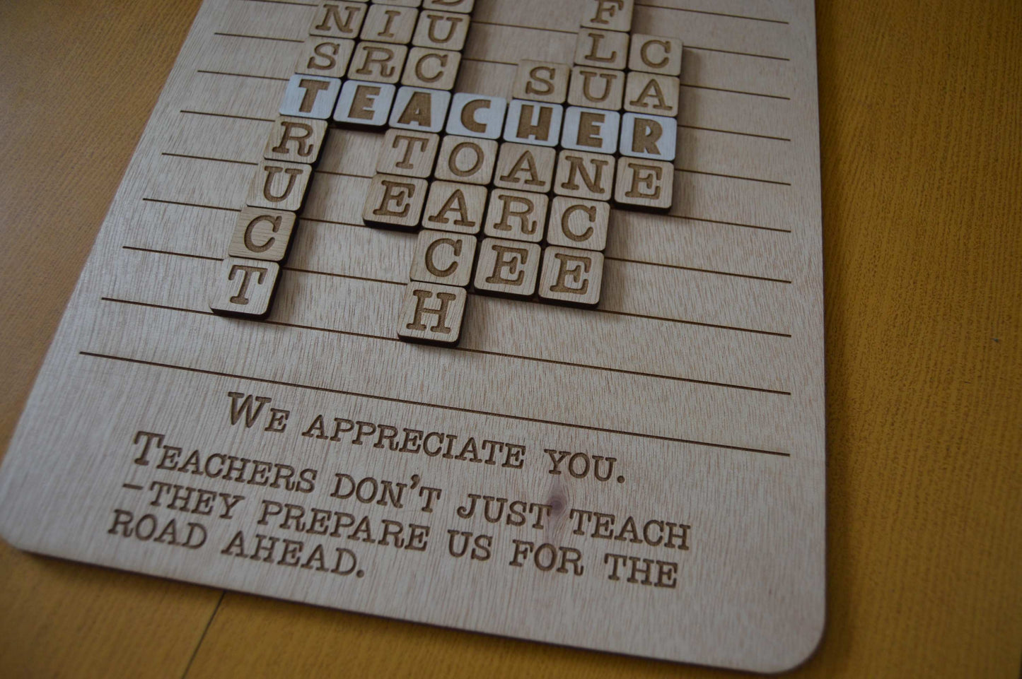Teacher's Crossword Appreciation Sign