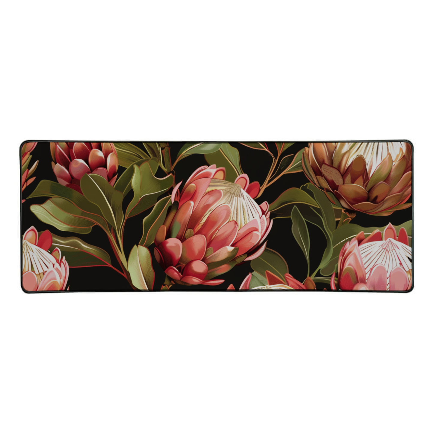 Custom Printed Bar or Desk Mat – 780×300mm Rubber Base with Sewn Edges