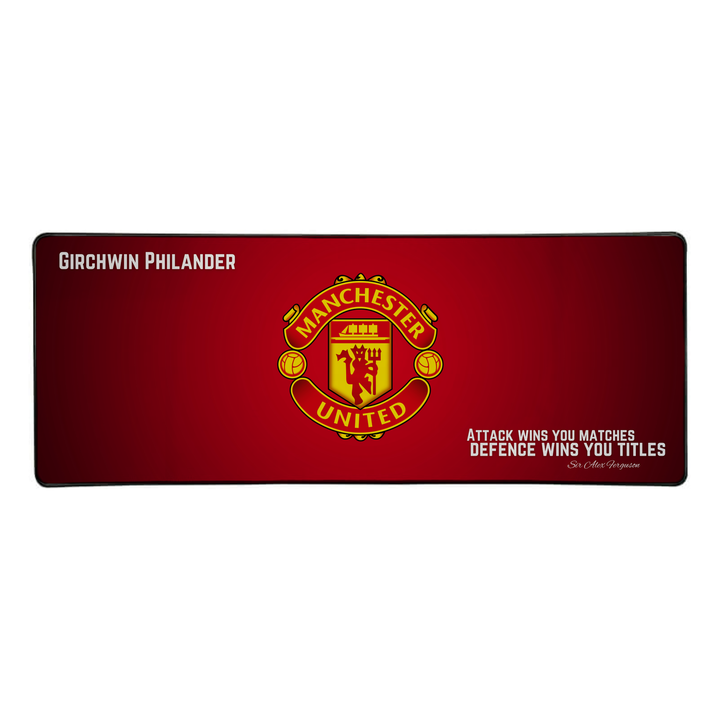 Custom Printed Bar or Desk Mat – 780×300mm Rubber Base with Sewn Edges