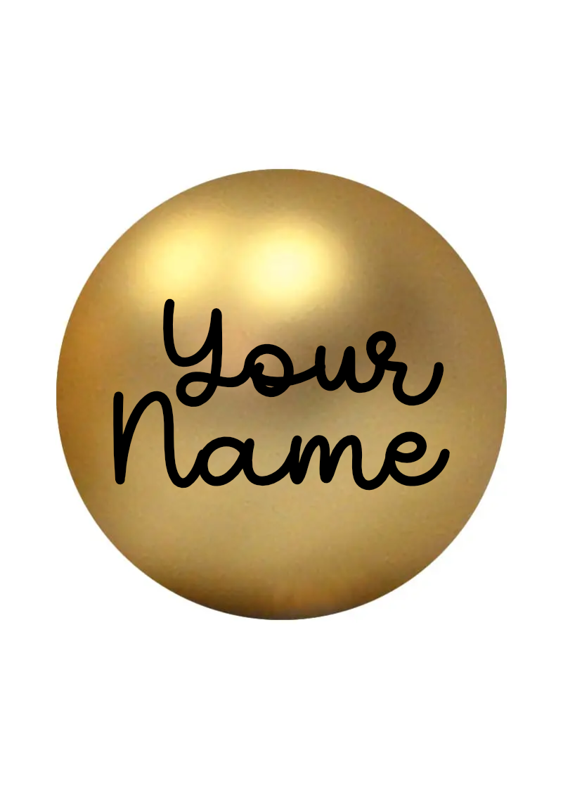 Personalised Christmas Bauble with Custom Vinyl Name