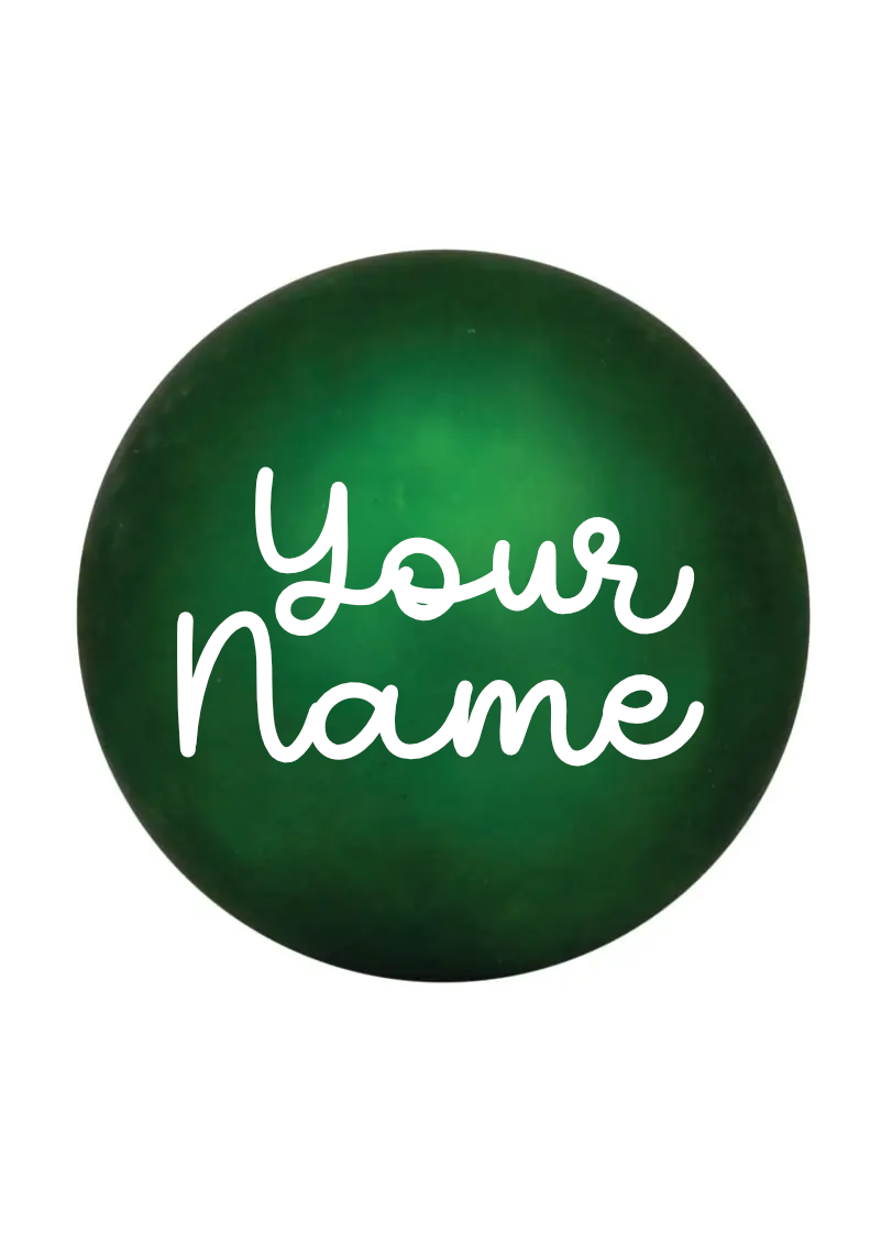 Personalised Christmas Bauble with Custom Vinyl Name