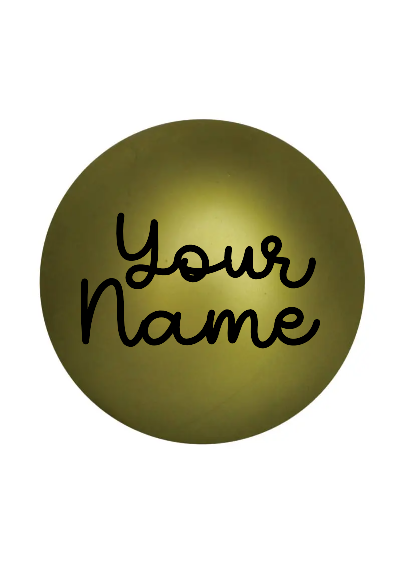 Personalised Christmas Bauble with Custom Vinyl Name