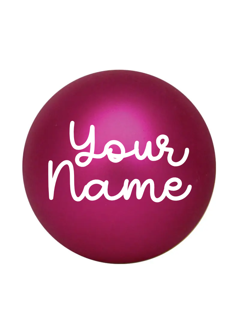 Personalised Christmas Bauble with Custom Vinyl Name