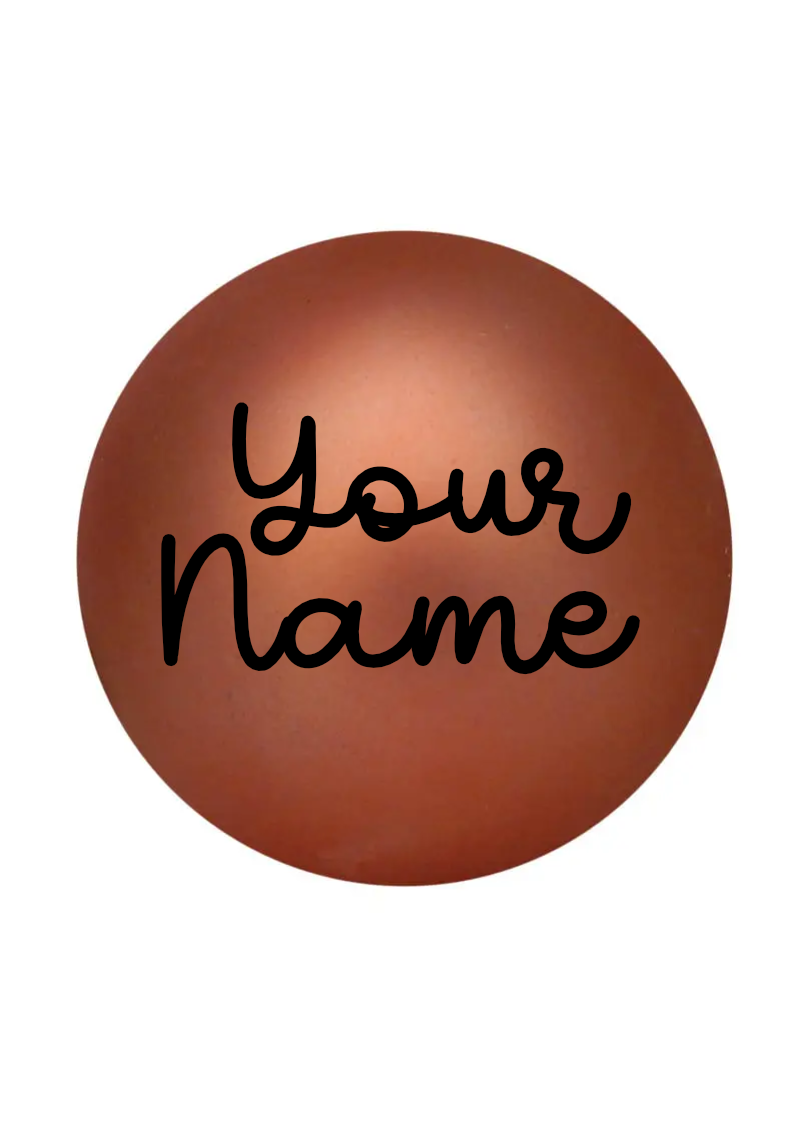 Personalised Christmas Bauble with Custom Vinyl Name
