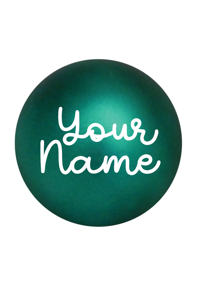 Personalised Christmas Bauble with Custom Vinyl Name