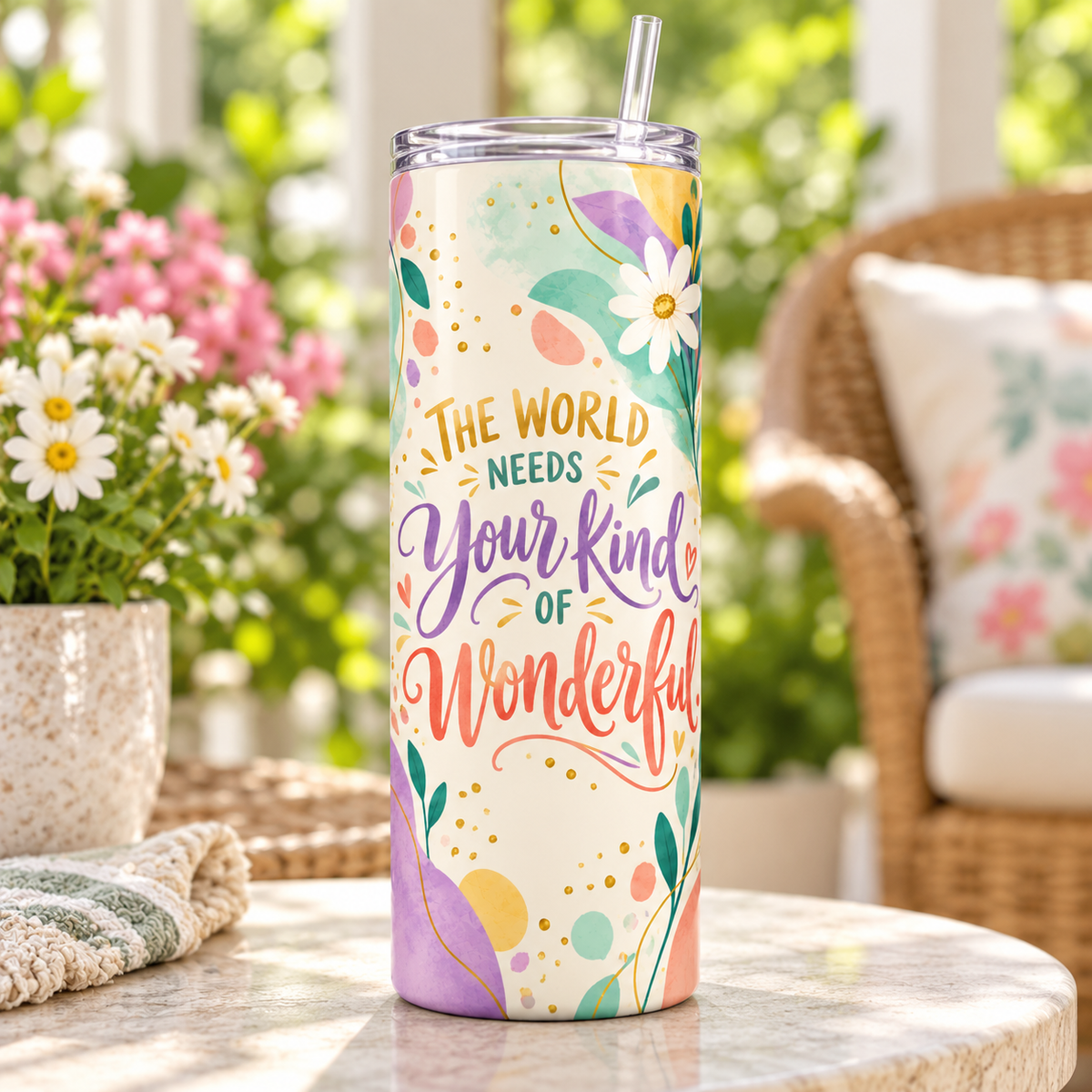 Authentically You 20oz Tumbler β lifestyle view