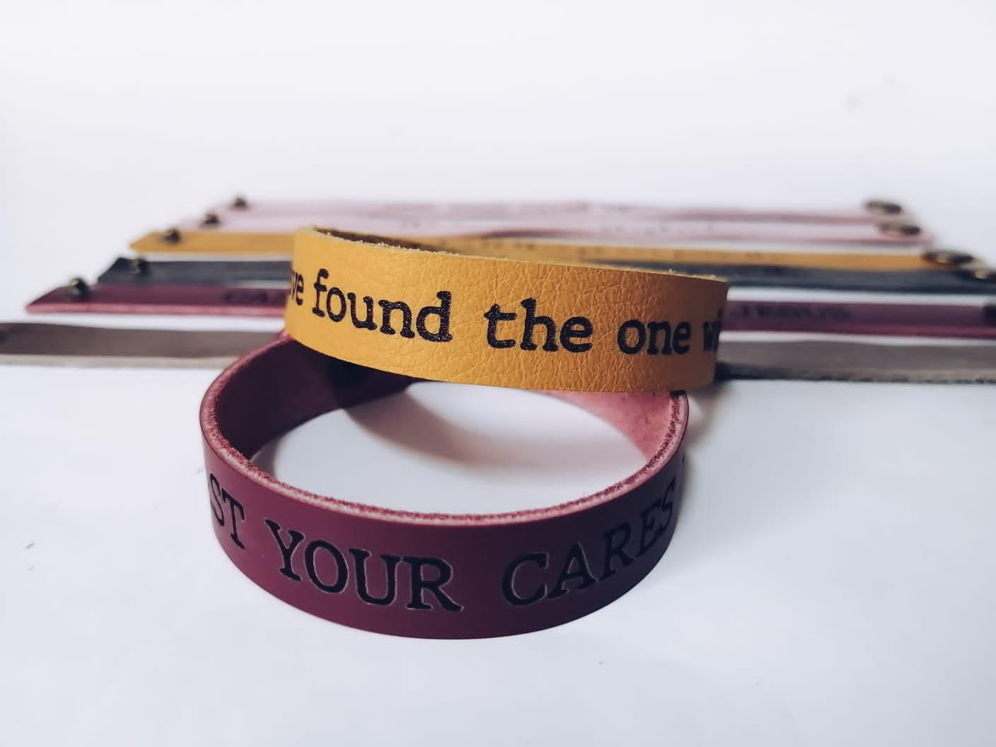 Mens Leather Bracelets - But Why Not - Personalized Gifts