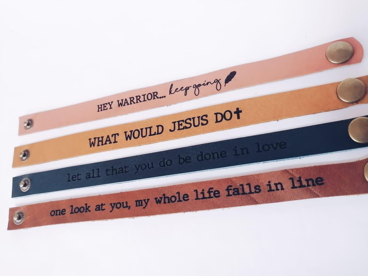 Mens Leather Bracelets - But Why Not - Personalized Gifts