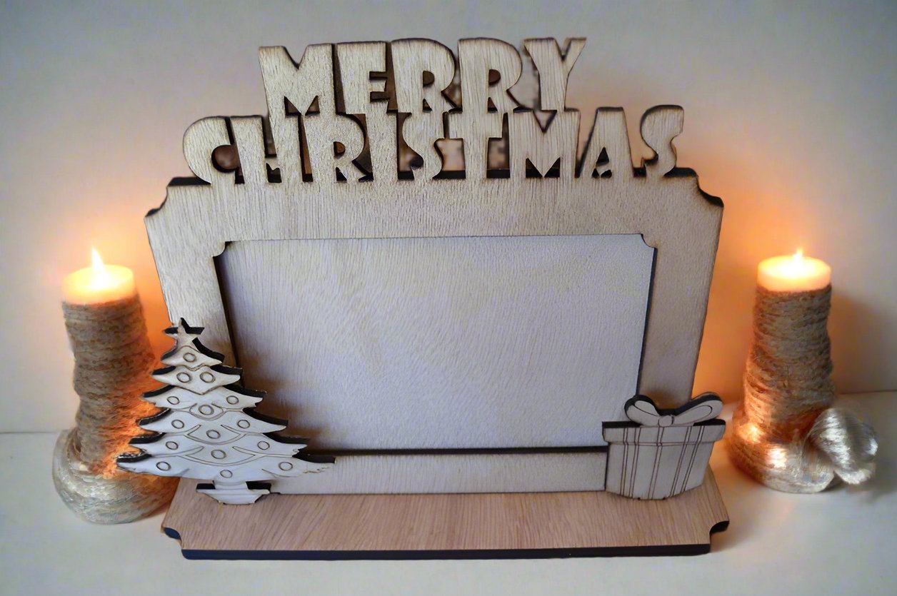 Merry Christmas Photo frame - But Why Not - Personalized Gifts