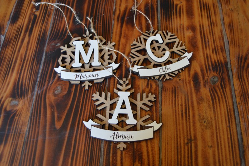 Monogram Snowflake Ornament