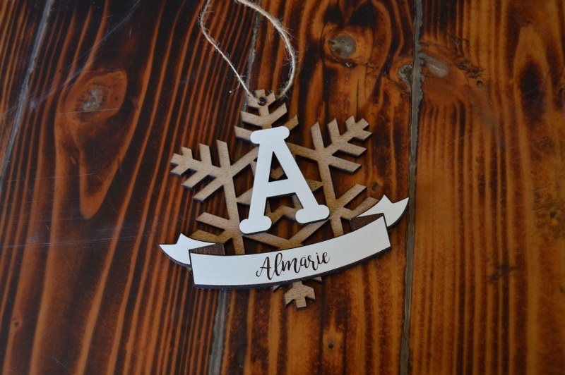 Monogram Snowflake Ornament