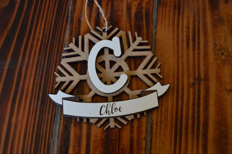 Monogram Snowflake Ornament