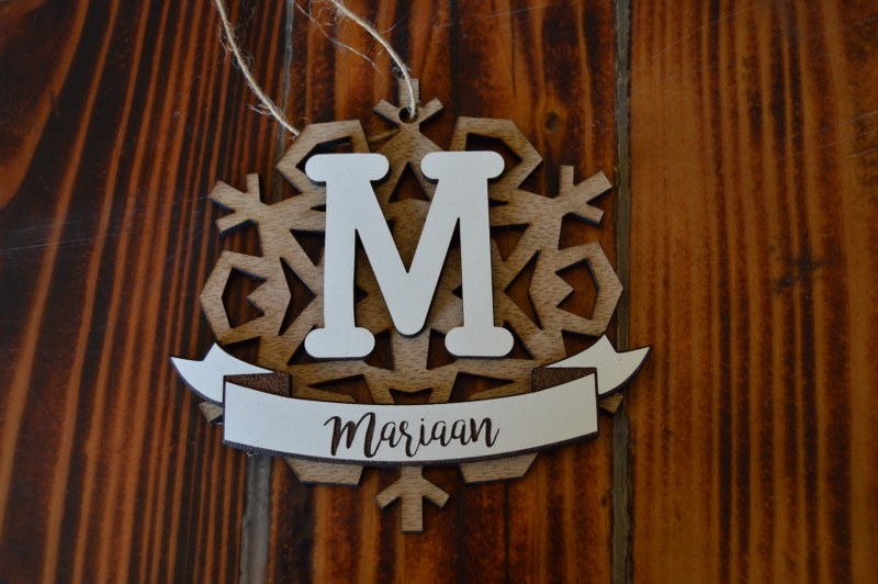 Monogram Snowflake Ornament