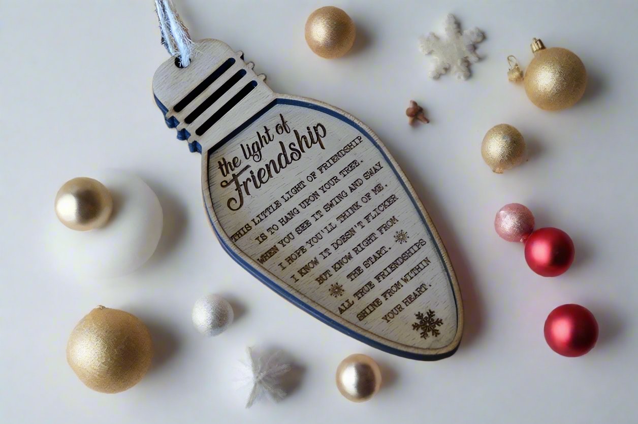 Light of Friendship Ornament - But Why Not - Personalized Gifts