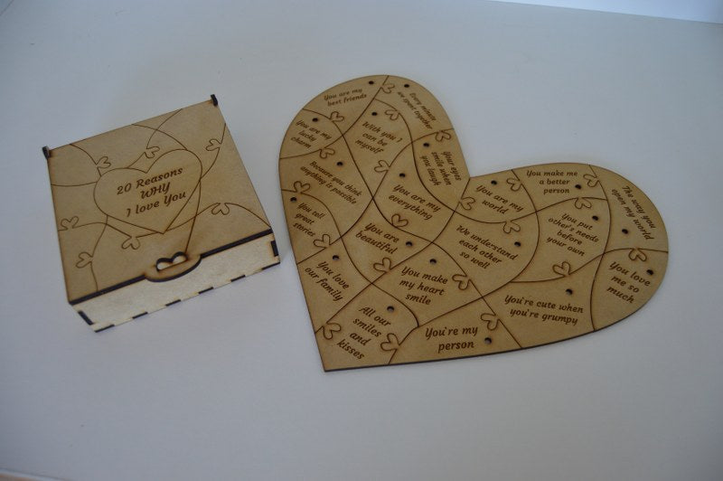 20 Reasons why I love you - Puzzle and Box