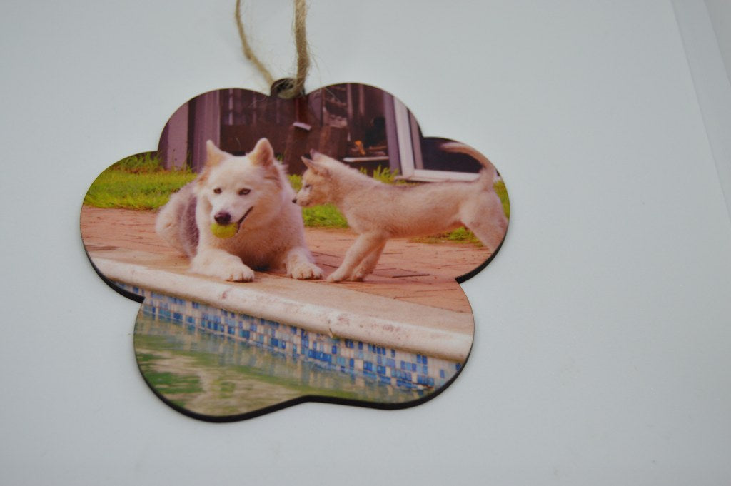 Christmas Ornament - Paw with photo
