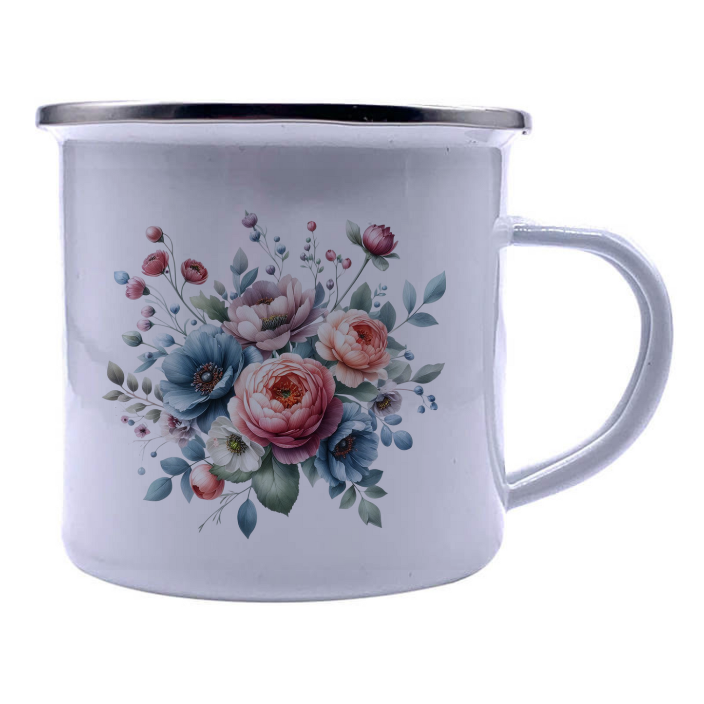 Custom Printed Enamel Mug – Personalised Sublimation Camping Mug