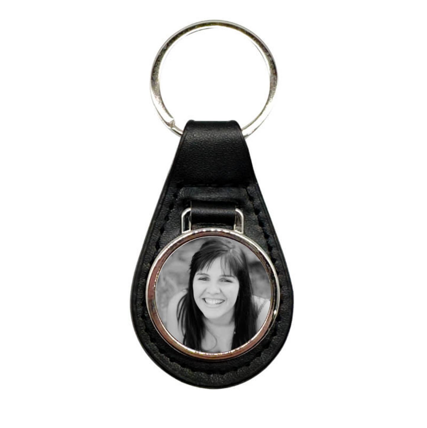 PU & Metal Round Keyring – Custom Printed Sublimation Keychain