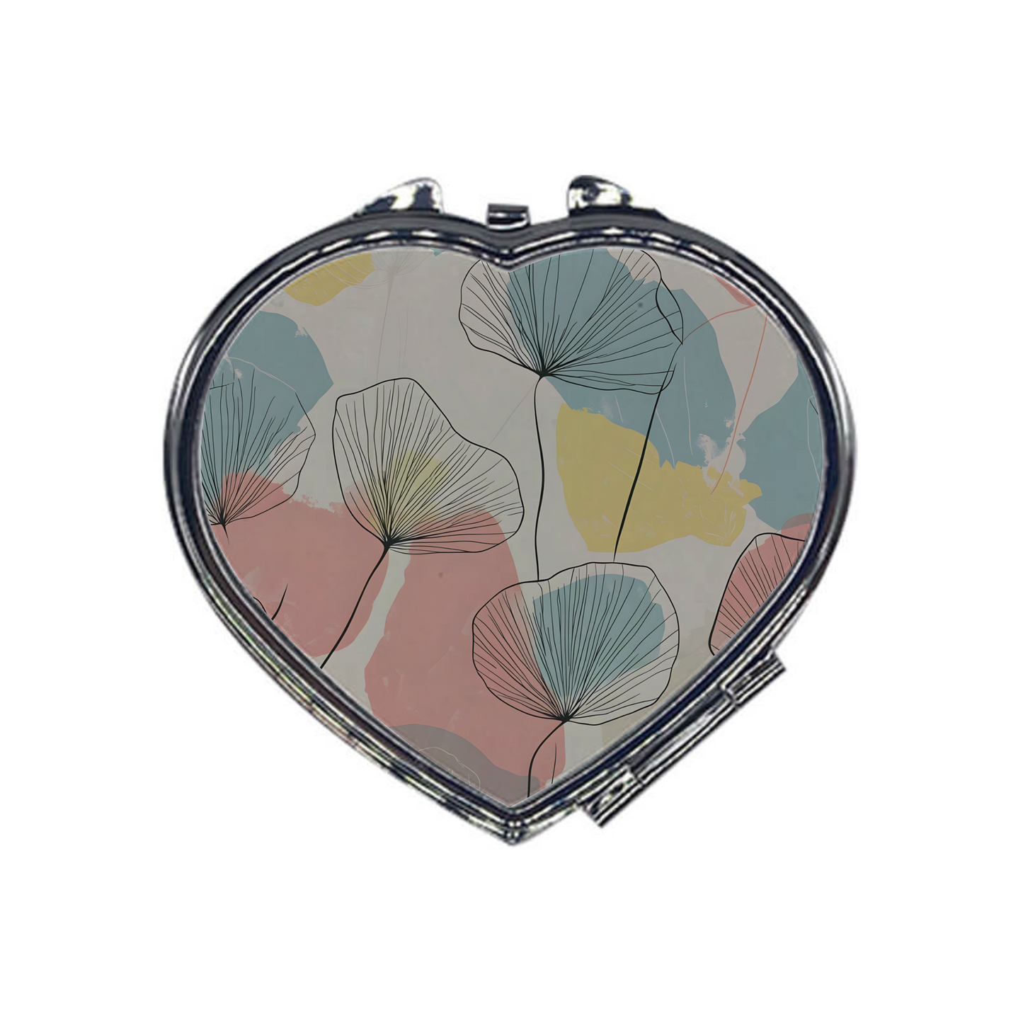 Heart-Shaped Compact Mirror – Custom Printed Personalised Pocket Mirror
