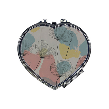 Heart-Shaped Compact Mirror – Custom Printed Personalised Pocket Mirror