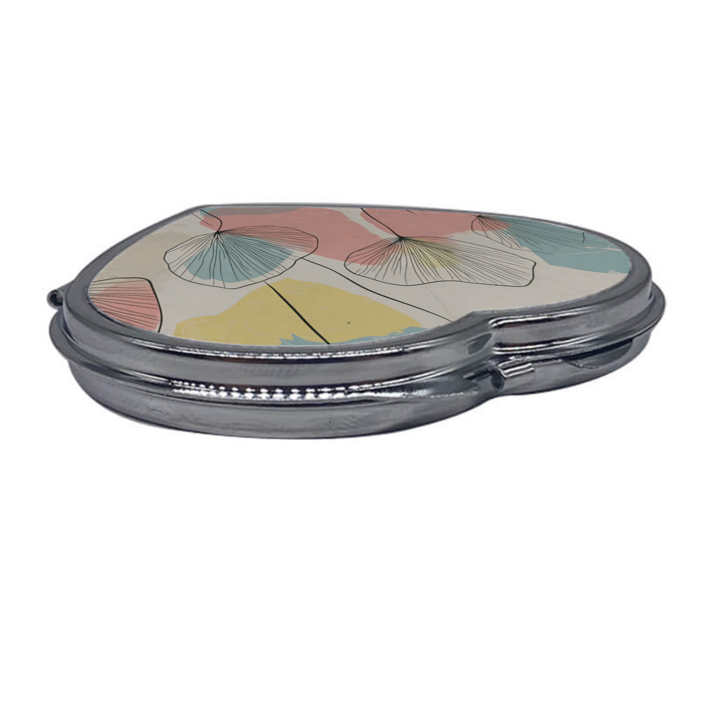 Heart-Shaped Compact Mirror – Custom Printed Personalised Pocket Mirror