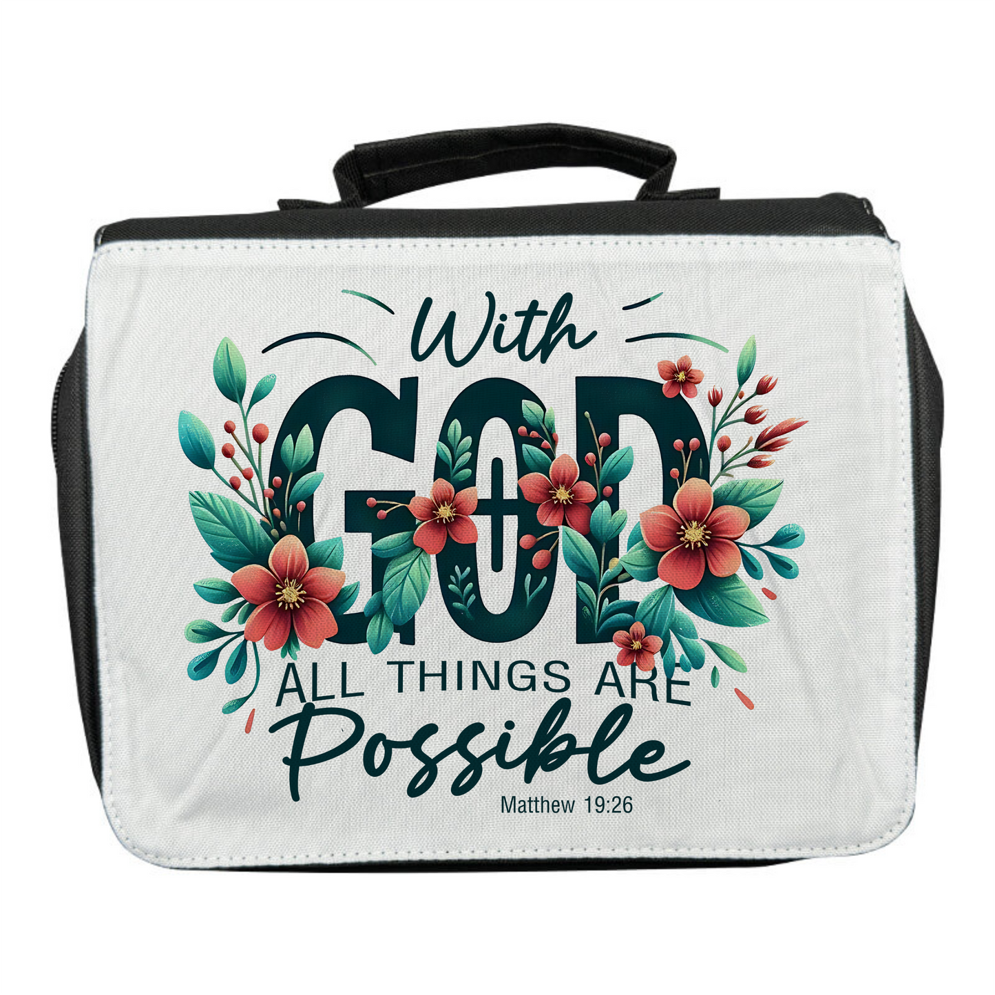 Black Polyester Bible Bag – Custom Printed Personalised Cover
