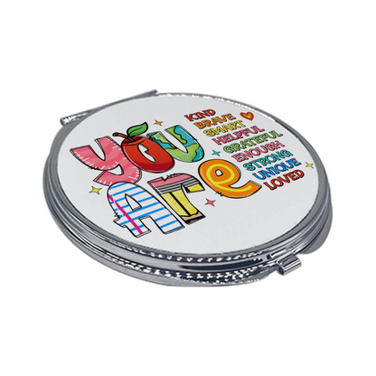 Round Compact Mirror – Custom Printed Personalised Pocket Mirror