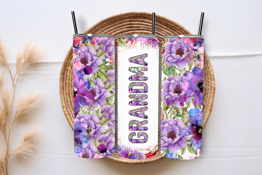 Skinny Tumbler - Grandma Florals