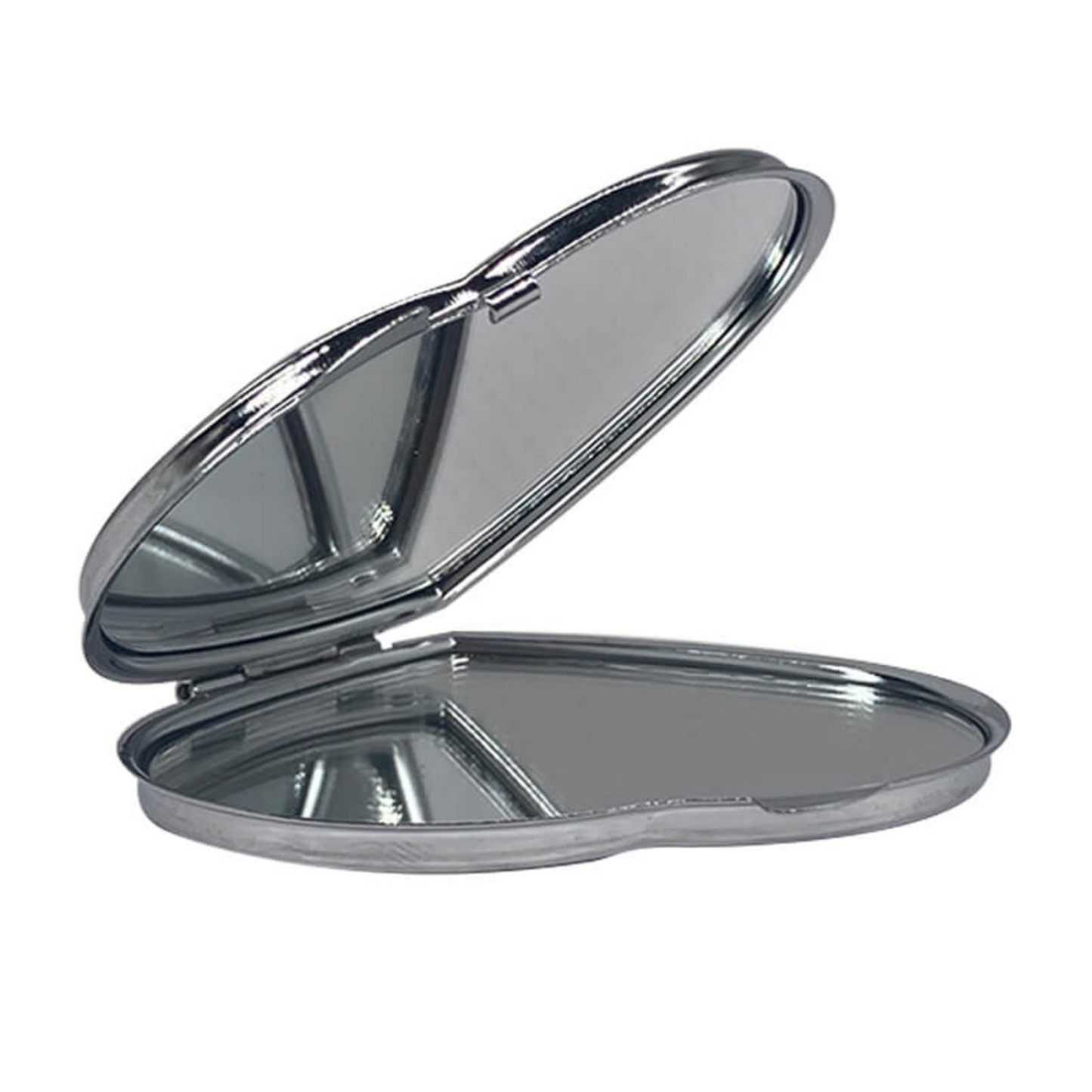 Heart-Shaped Compact Mirror – Custom Printed Personalised Pocket Mirror
