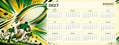 Bokke Pop Art 2027 calendar desk mat full design – 780 × 300 mm