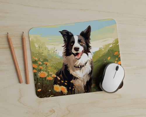 Mouse Pad - Happy Border Collie