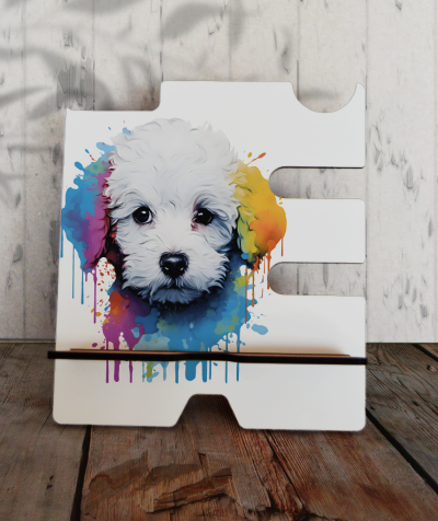 Phone Stand (big) - Bichon Frise