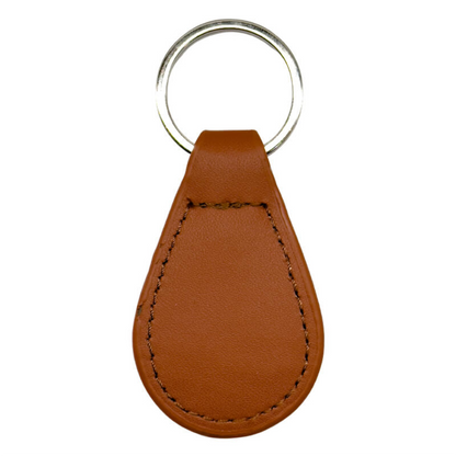 PU & Metal Round Keyring – Custom Printed Sublimation Keychain