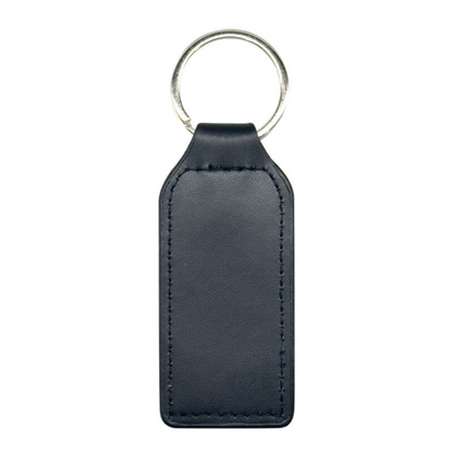 PU & Metal Rectangle Keyring – Custom Printed Sublimation Keychain