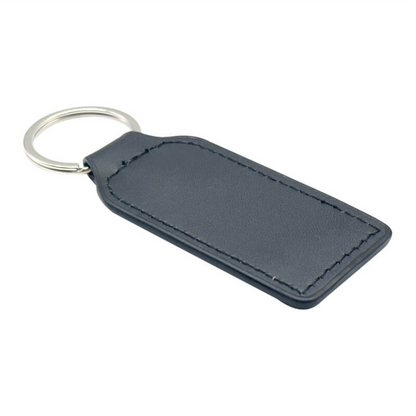 PU & Metal Rectangle Keyring – Custom Printed Sublimation Keychain